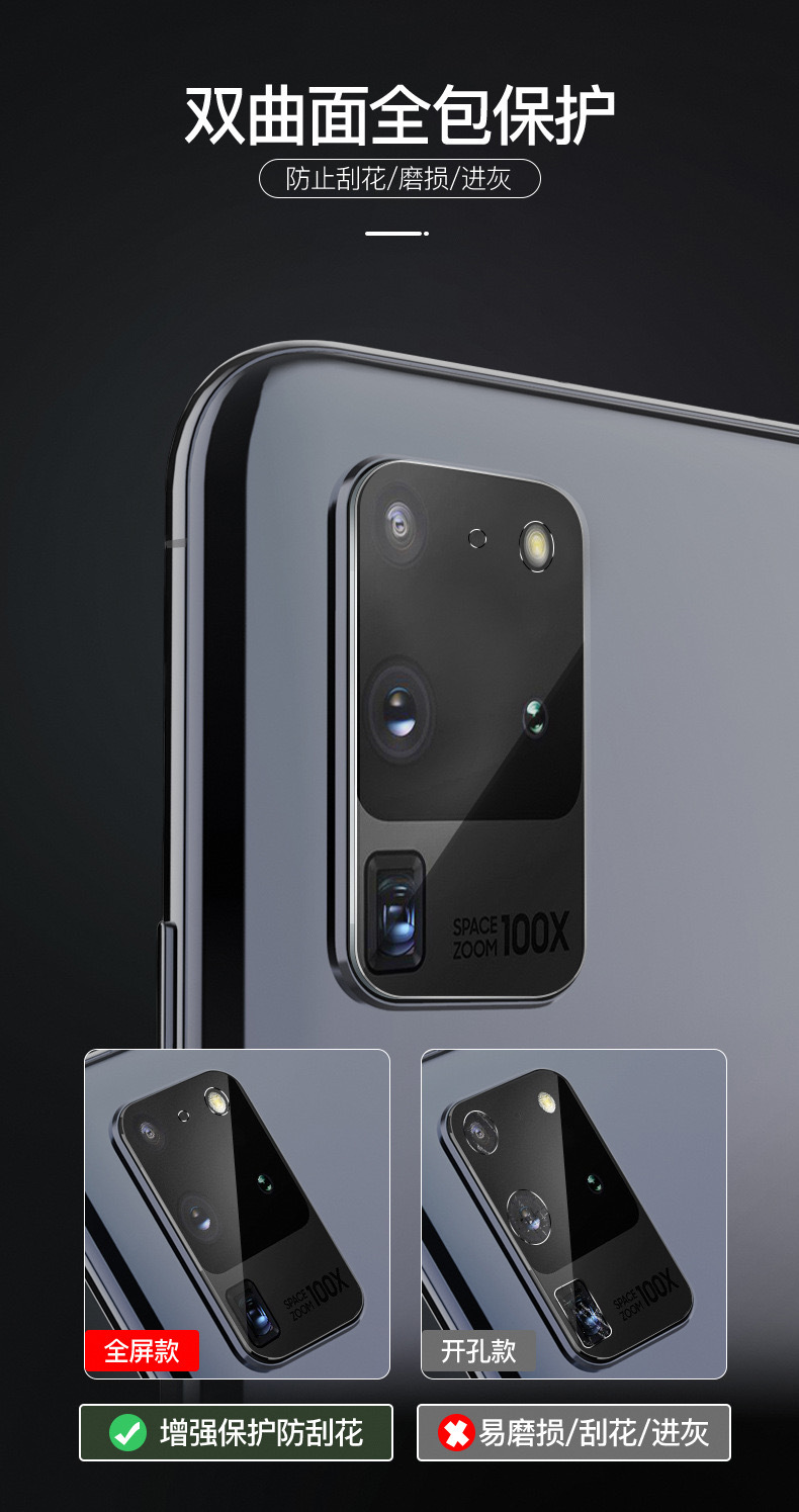 适用oppo reno5透明弧边镜头膜摄像头reno5 pro透明保护圈玻璃贴