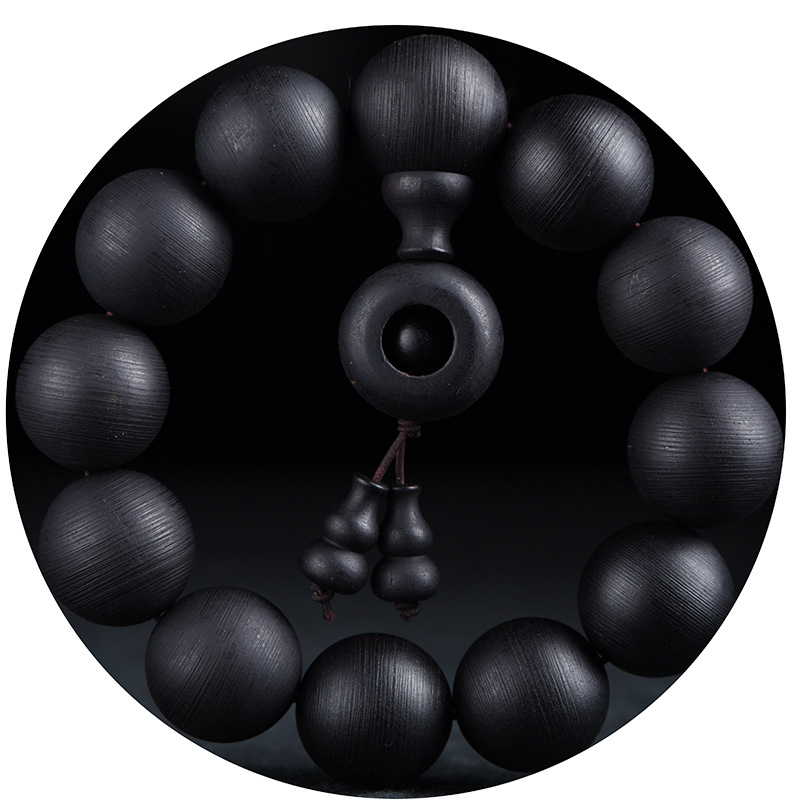 越南土沉香手串螺丝纹工艺老料佛珠沉水沉香20mm颗香手链男士饰品