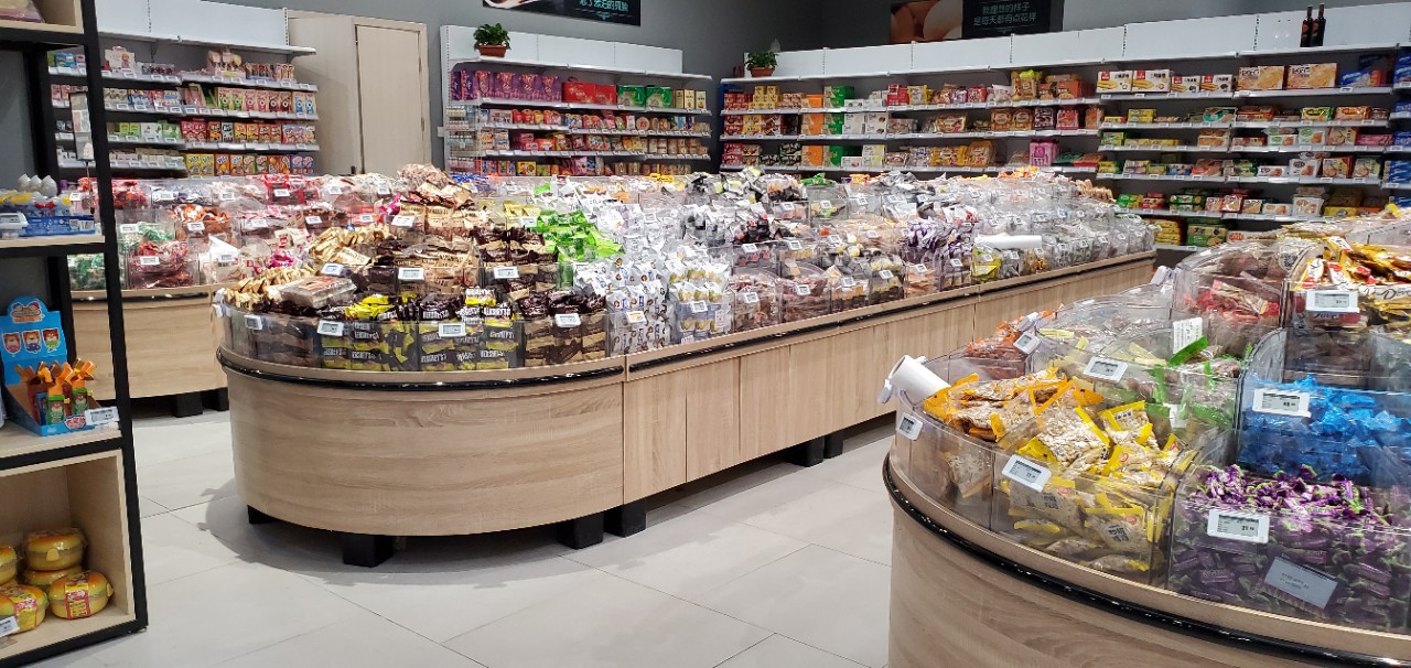 超市木质散装柜五谷杂粮干果展示柜子零食饼干糖果散称货架