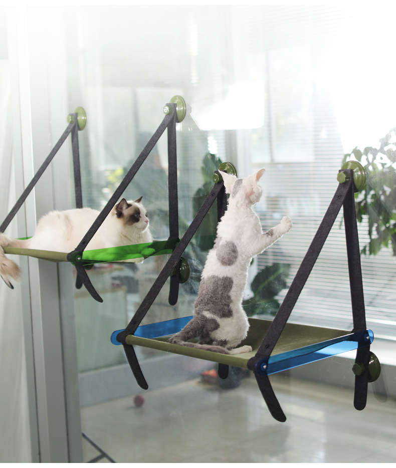 猫吊床 悬挂式荡秋千吊床吸盘玻璃窗户可折叠晒太阳神器猫咪用品