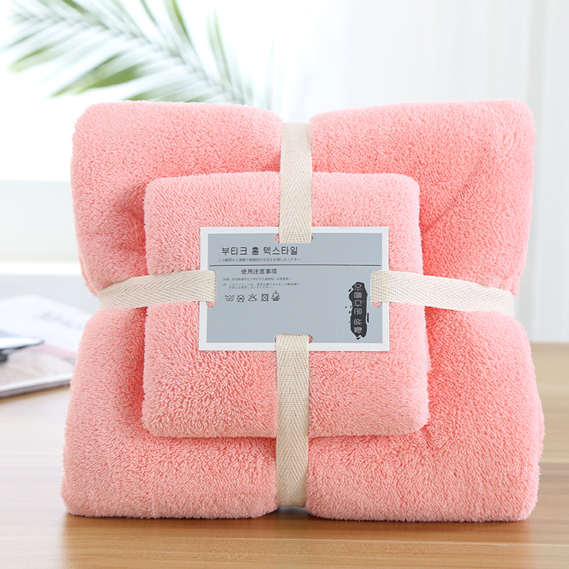 Factory Wholesale Coral Fleece Towels Gift Suit Thickened Child and Mother Covers One Piece Dropshipping Custom Logo