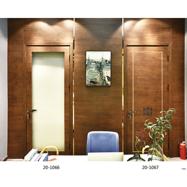 厂家供应 手动整套现代简约原木门 流行带挂板款式图册 定制