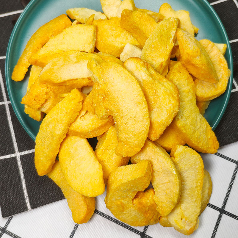 黄桃干 散装冻干黄桃干脆片 非油炸零食黄桃干批发 冻干水果脆片