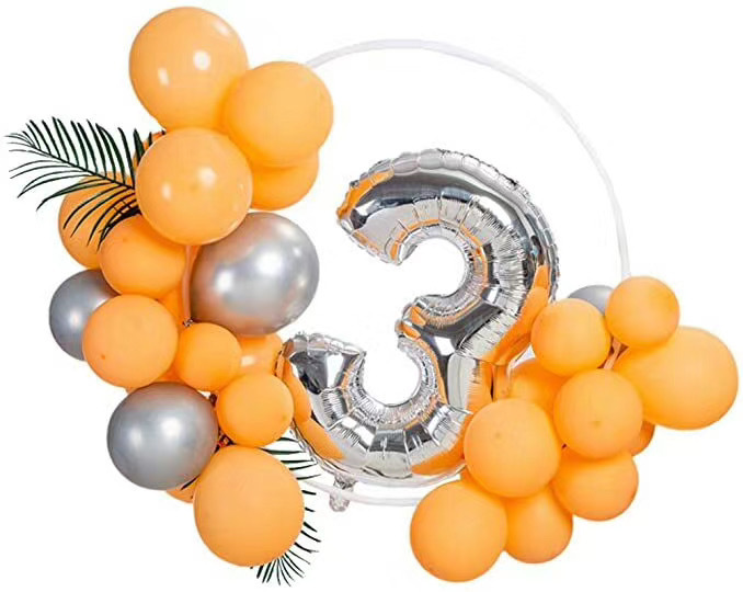 气球造型环圈结婚礼婚房布置创意气球装饰圈婚庆装饰用无底座款