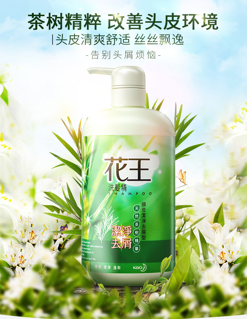 kao/花王进口洗发水批发750ml个护家清去屑止痒洗发露精一件代发