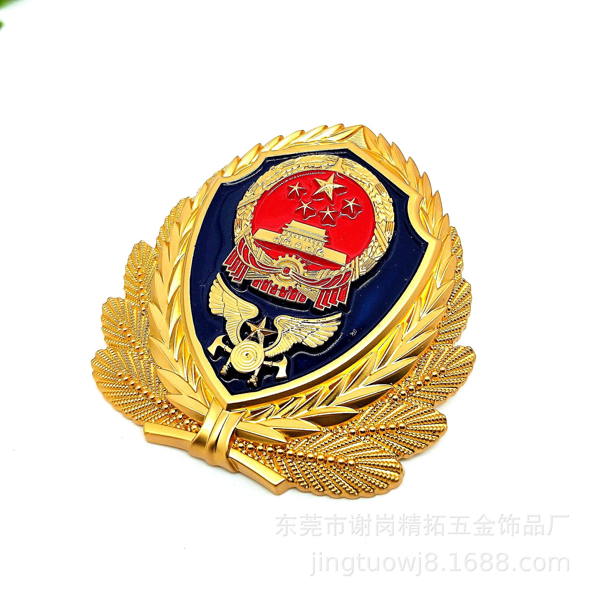 工厂定制金属帽徽外贸服饰大盖帽帽徽保安帽徽锌合金烤漆帽徽定做