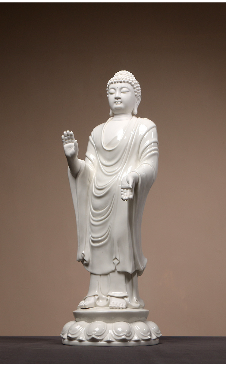 陶瓷大号站立佛像大日如来佛祖阿弥陀佛摆件寺庙家用供奉镇宅摆设