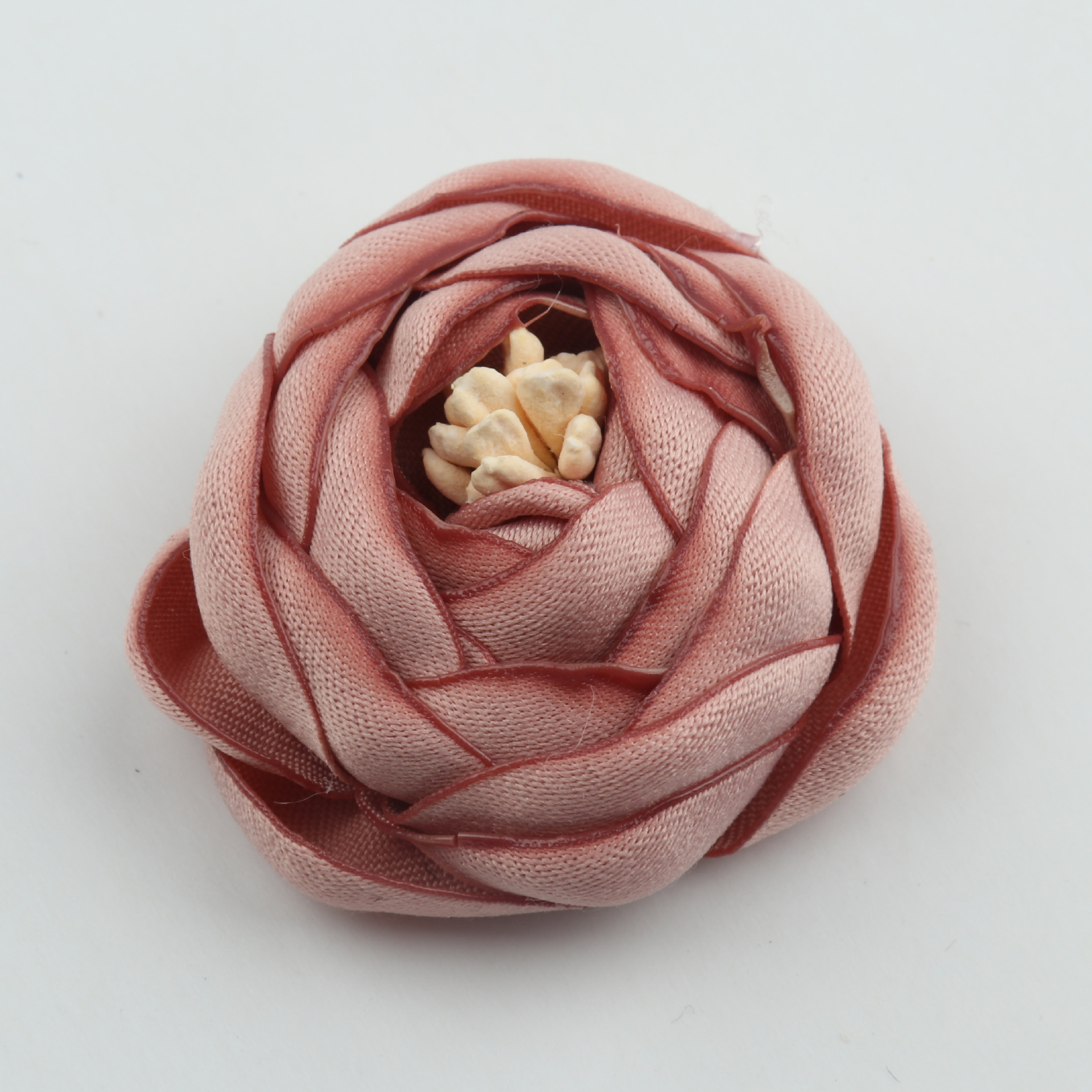 5cm韩版烧边花 婚庆手工diy立体玫瑰花苞 布艺花朵服饰辅料