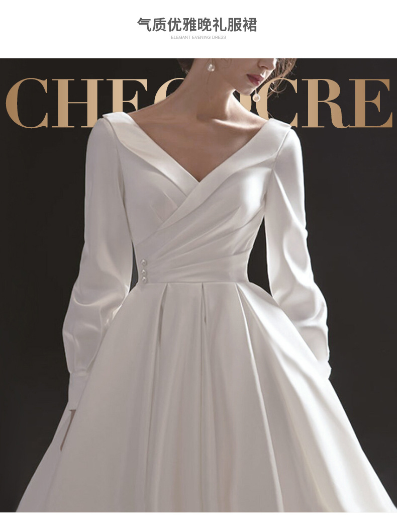 2020新款秋装法式复古名媛气质高腰大摆宴会晚礼服连衣裙一件代发