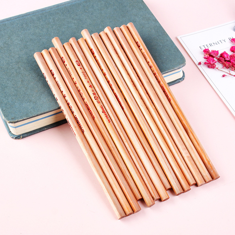 小学生hb铅笔 红木三角铅笔 50支木质桶装铅笔 学生奖品