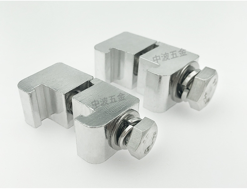 iso真空c型卡法兰卡钳螺栓铝合金双边卡钩型卡勾头304螺栓弹垫