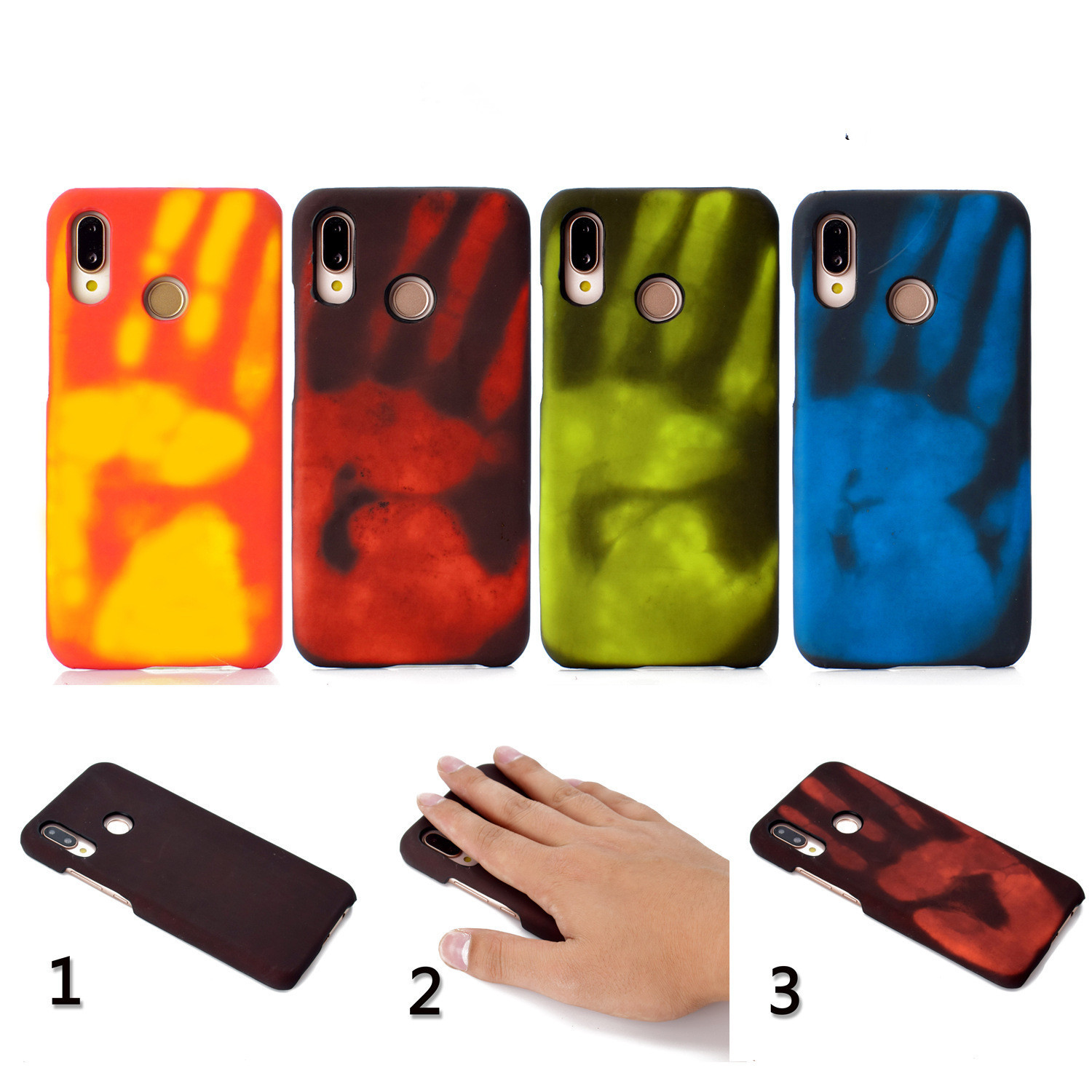 适用华为p40变色手机壳荣耀30热感应手机套nova7se热敏感温保护套