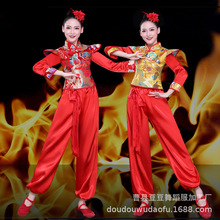 打鼓舞服演出服2016新款中国风舞台秧歌服水鼓古典舞蹈服男女