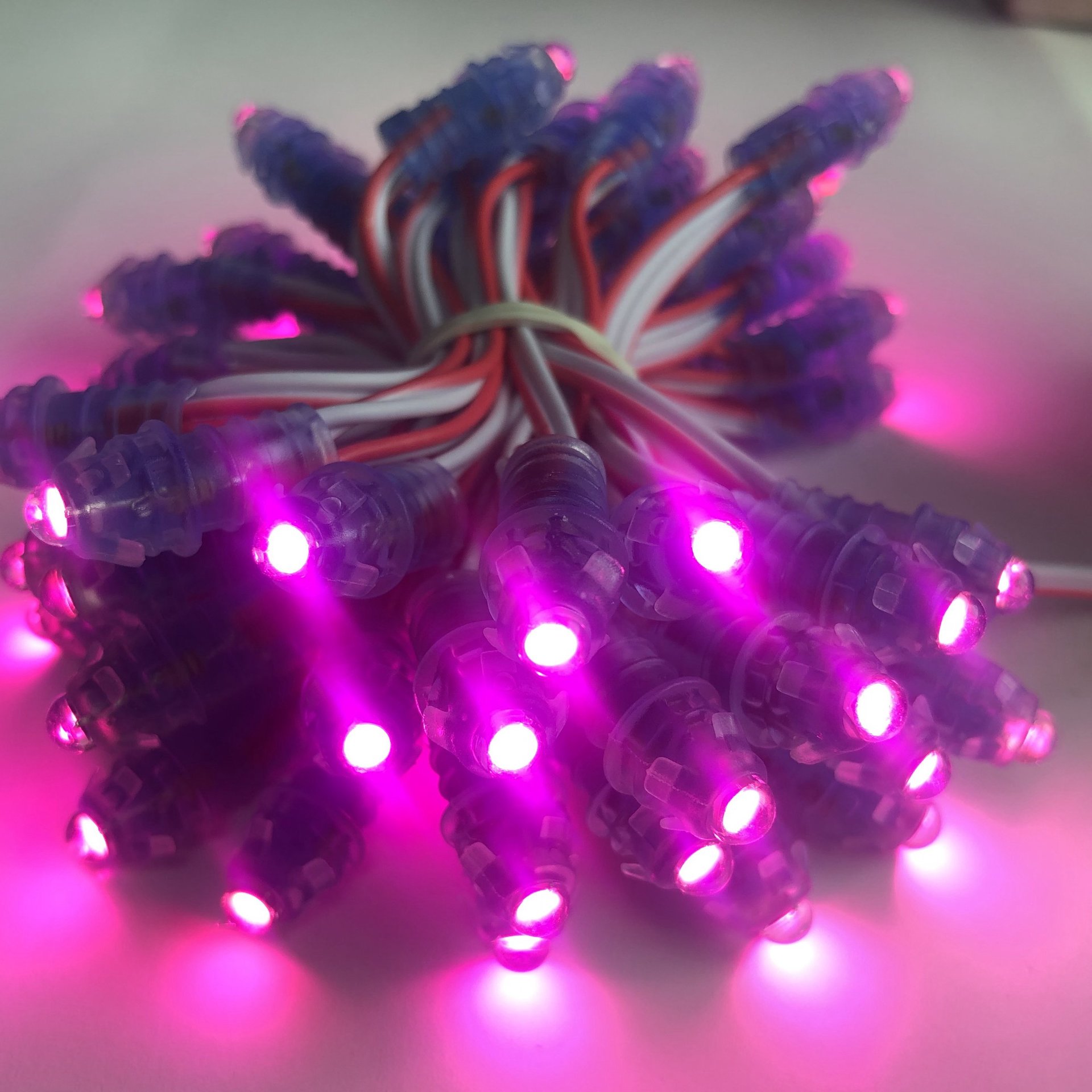 12v led外露灯串招牌广告发光字9mm穿孔灯珠冲孔字防水灯珠