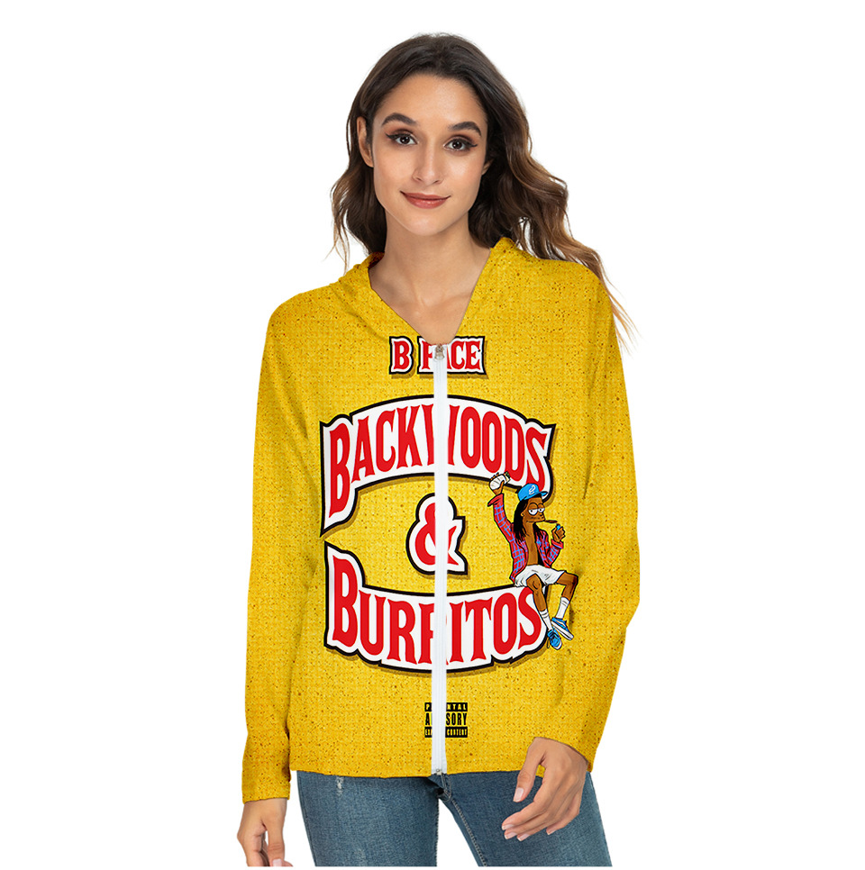 跨境新款backwoods 雪茄数码印花男女款运动薄款夹克外套支持定制