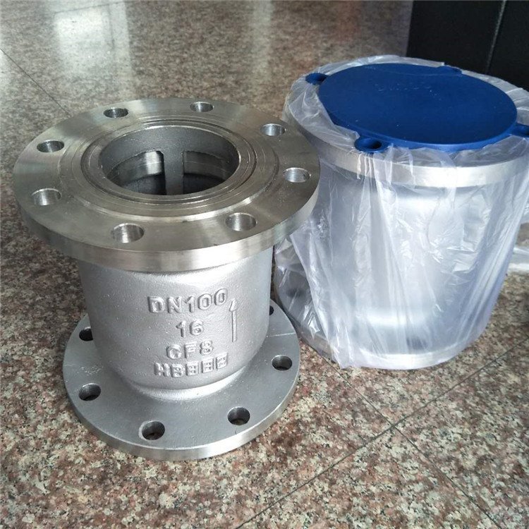 立式法兰止回阀 h42y-16rl 弹簧硬密封止回阀 316l不锈钢止回阀