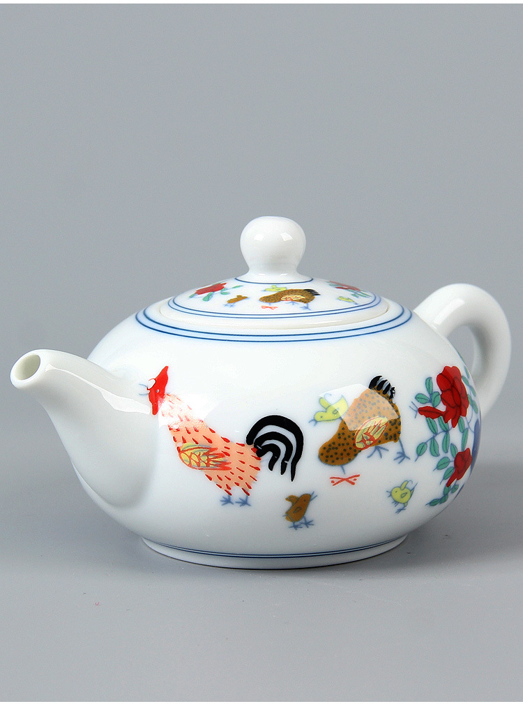 鸡缸景德镇大明成化斗彩鸡缸杯茶陶瓷家用泡茶壶茶具批发定制礼品