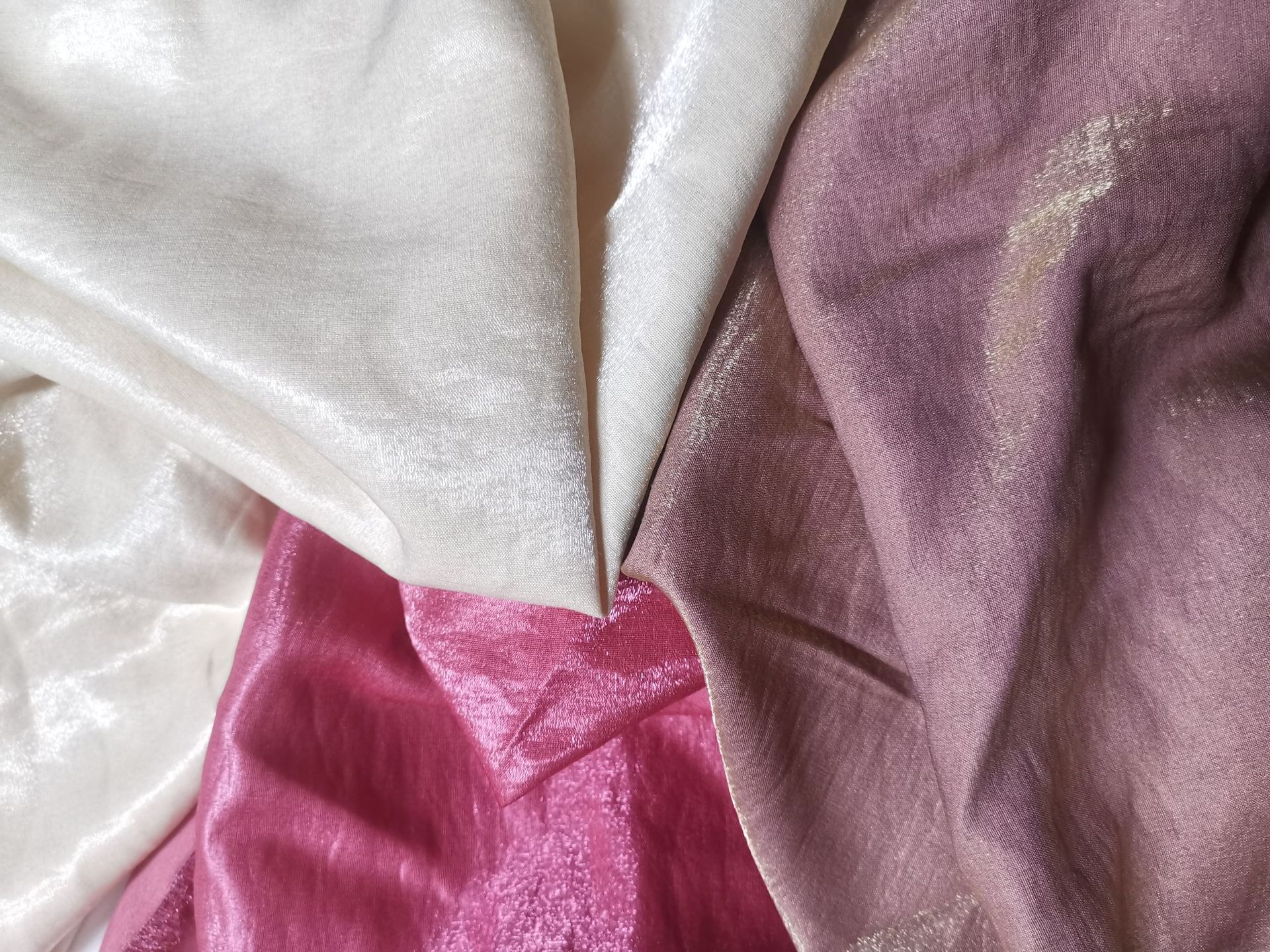 秋冬加厚闪光锦棉琉璃棉亮丝人鱼姬面料金属感舞台服汉服马面面料