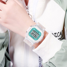 方块电子表男女情侣手表ins学院风运动手表学生潮流色升级版爆款