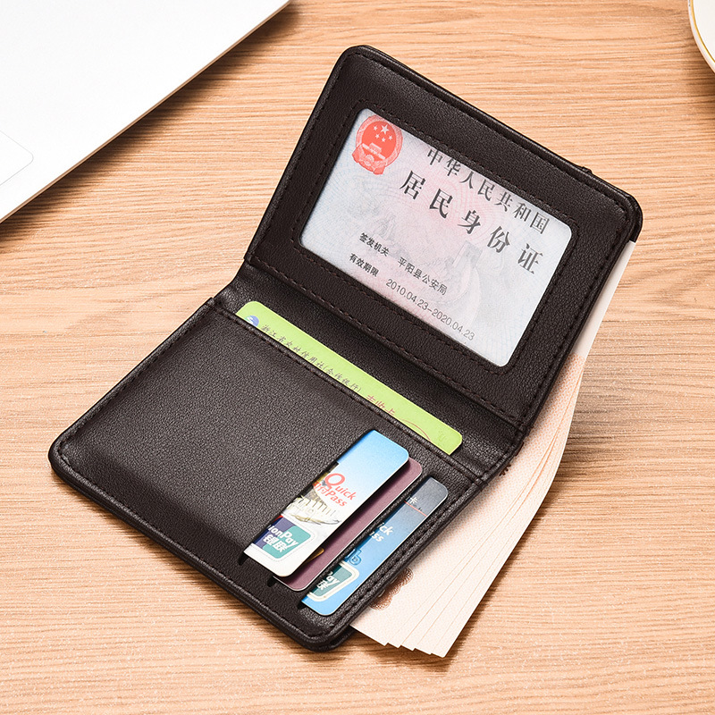 Slardar Ultra-Thin Men's Wallet Men's Vertical Small Wallet Driving License Youth Mini Student Coin Purse Card Holder