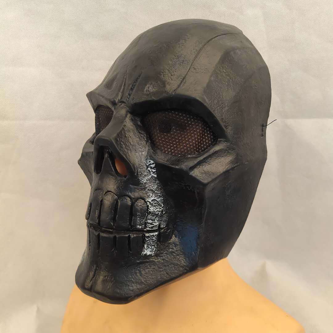 厂家直销哈莉奎茵和猛禽小队黑面具 万圣节新款黑色恐怖骷髅面具