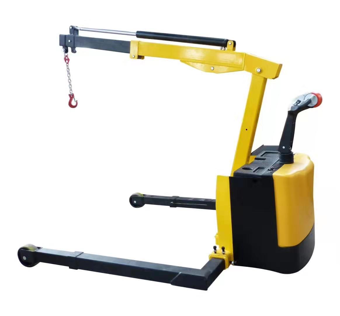 定制移动叉腿式全电动单臂吊平衡吊车 可调叉脚全电动小型悬臂吊
