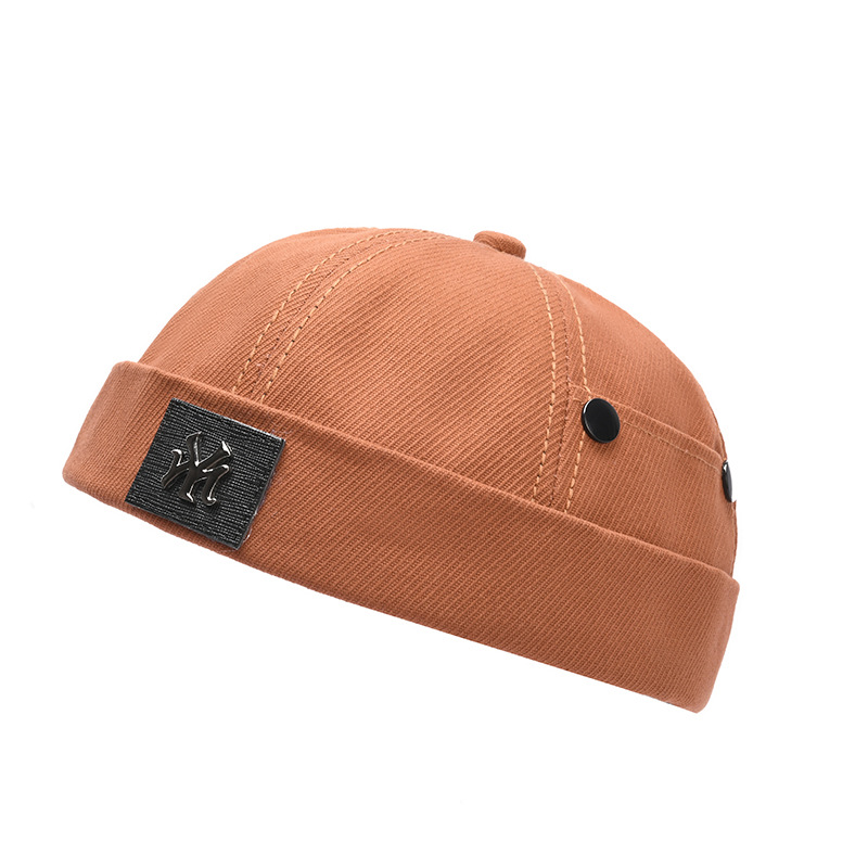 Hat Men's Trendy Dome Skullcap Korean Fashion Thin Chinese Landlord Hat Hip Hop Brimless Solid Color Hat Wholesale