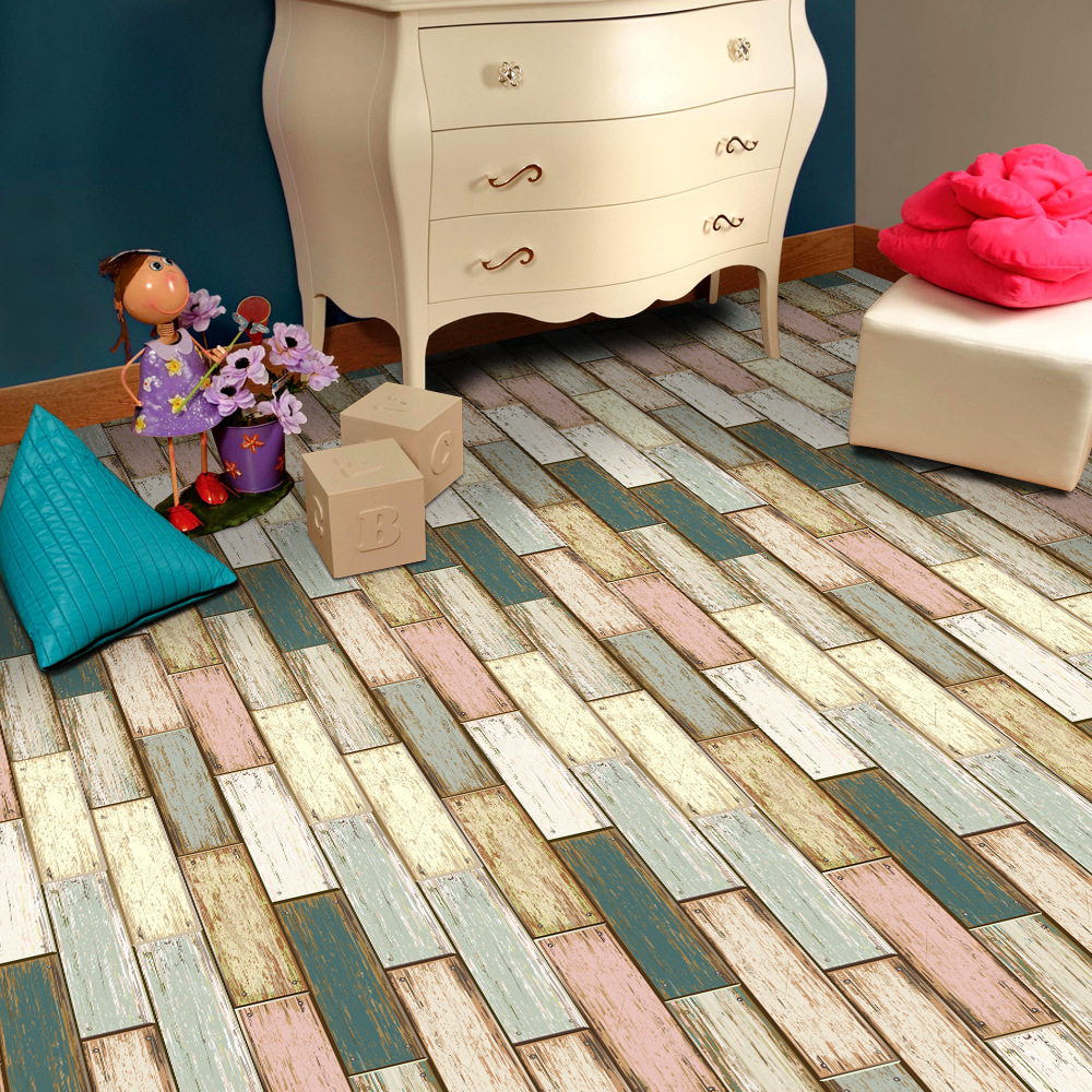 自粘木纹贴纸3d pvc墙贴橱柜子门卧室衣柜装饰家具翻新防水墙纸