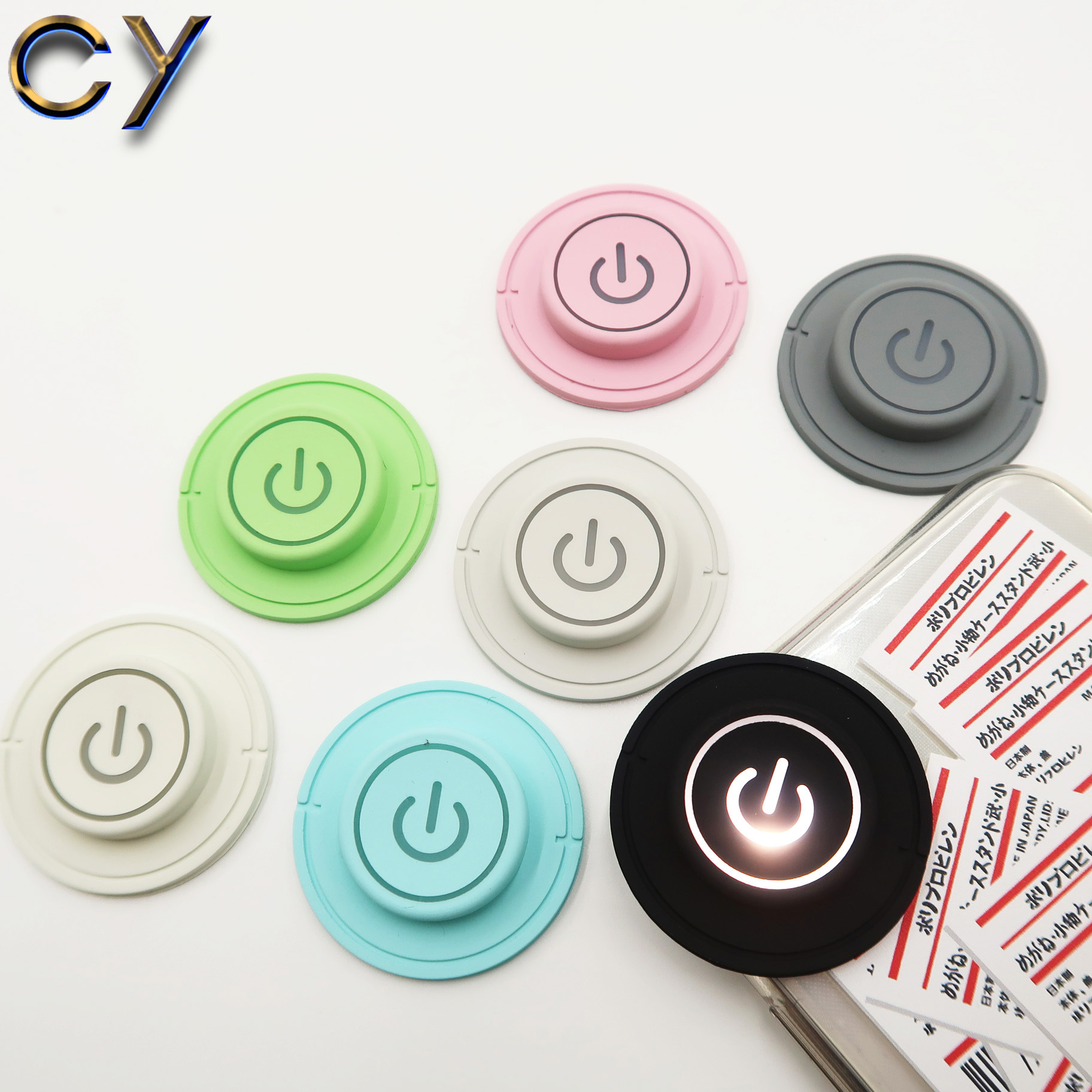 深圳厂家优质硅胶按键紫外线消毒包透光按钮镭雕箱包开关按键定制