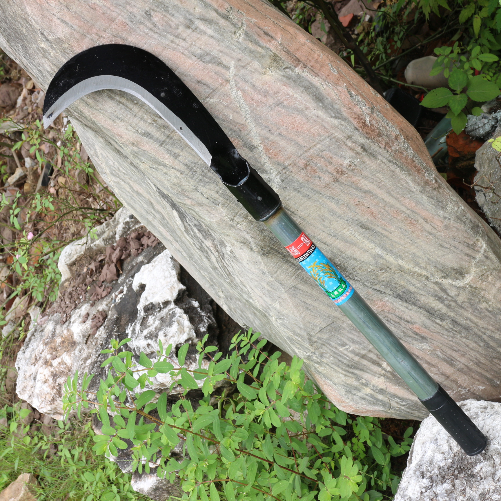 厂家直销长柄柴刀镰刀除草刀长柄勾刀开山刀户外水管焊接锯镰