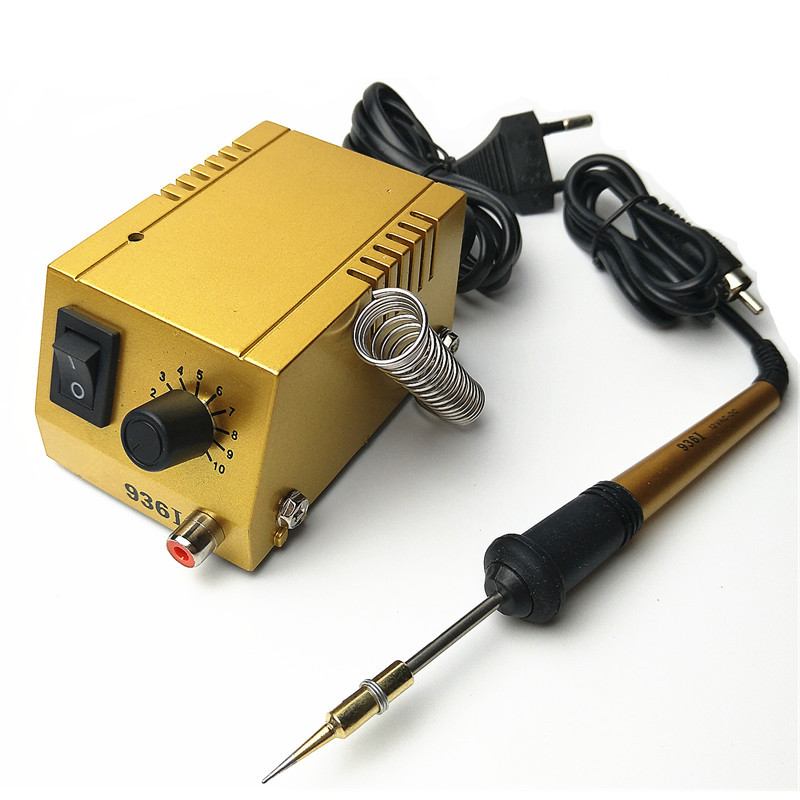 跨境迷你焊台936i袖珍电烙铁手机维修12v可调温便携焊台微型烙铁