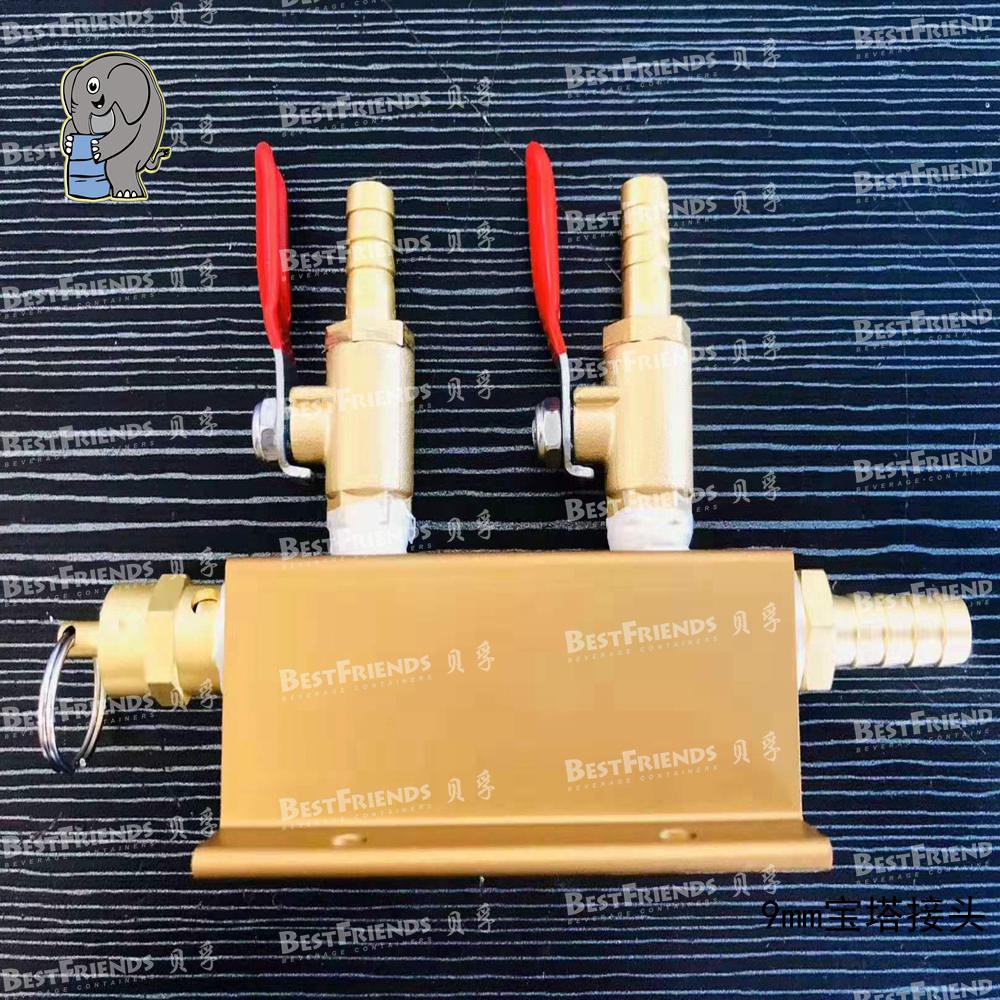 精酿啤酒二氧化碳分气阀气排co2气体4路多通分路器分流器带泄压阀