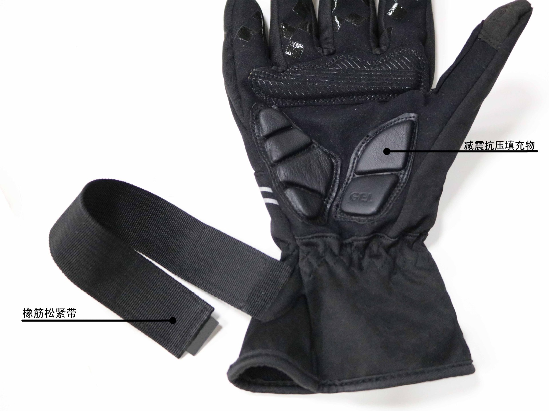 可定制logo秋冬骑行运动五指手套保暖减震抗压夜光触屏防风男女款