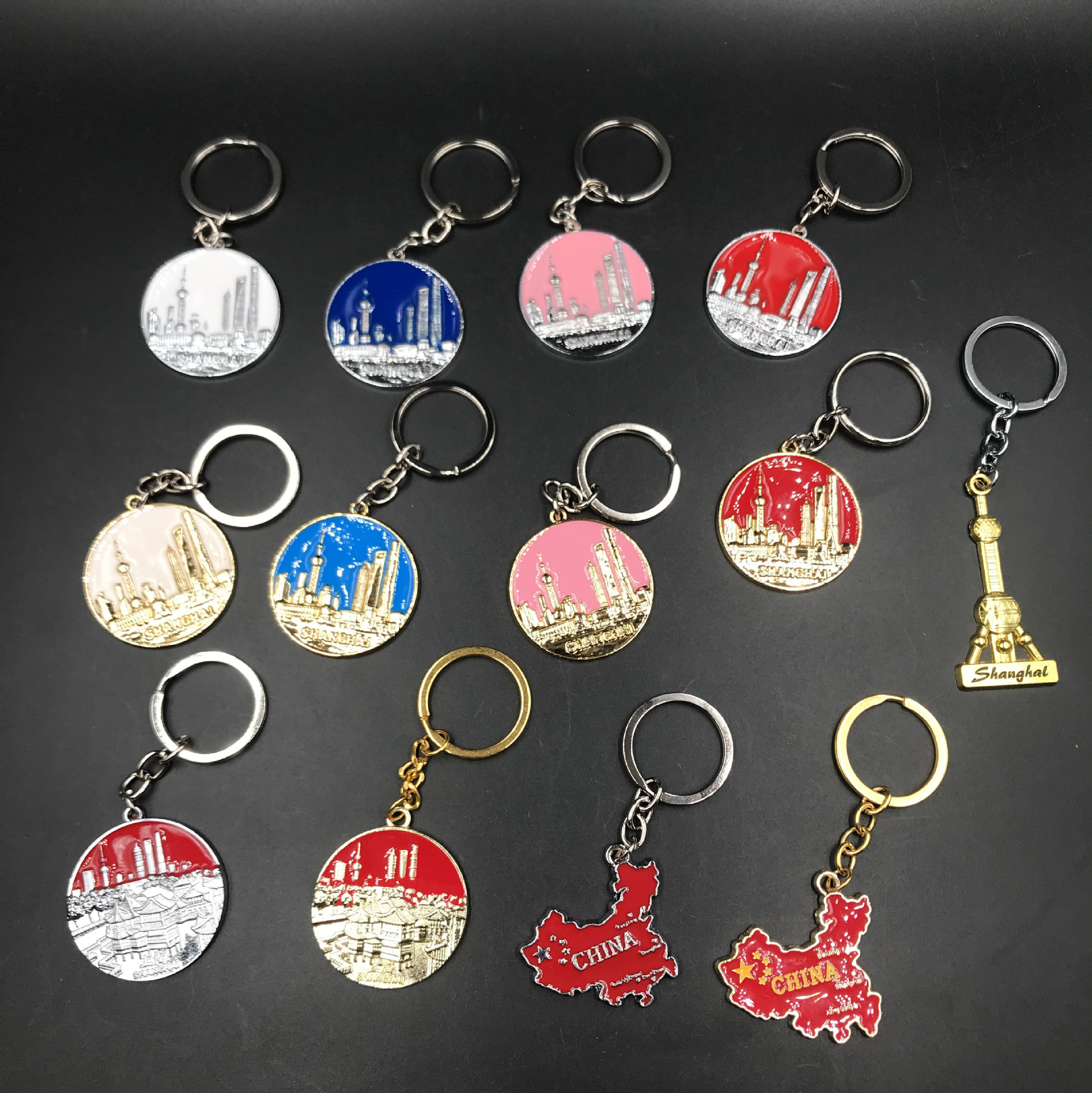 上海纪念品钥匙扣钥匙圈东方明珠外滩城隍庙景点旅游小礼品