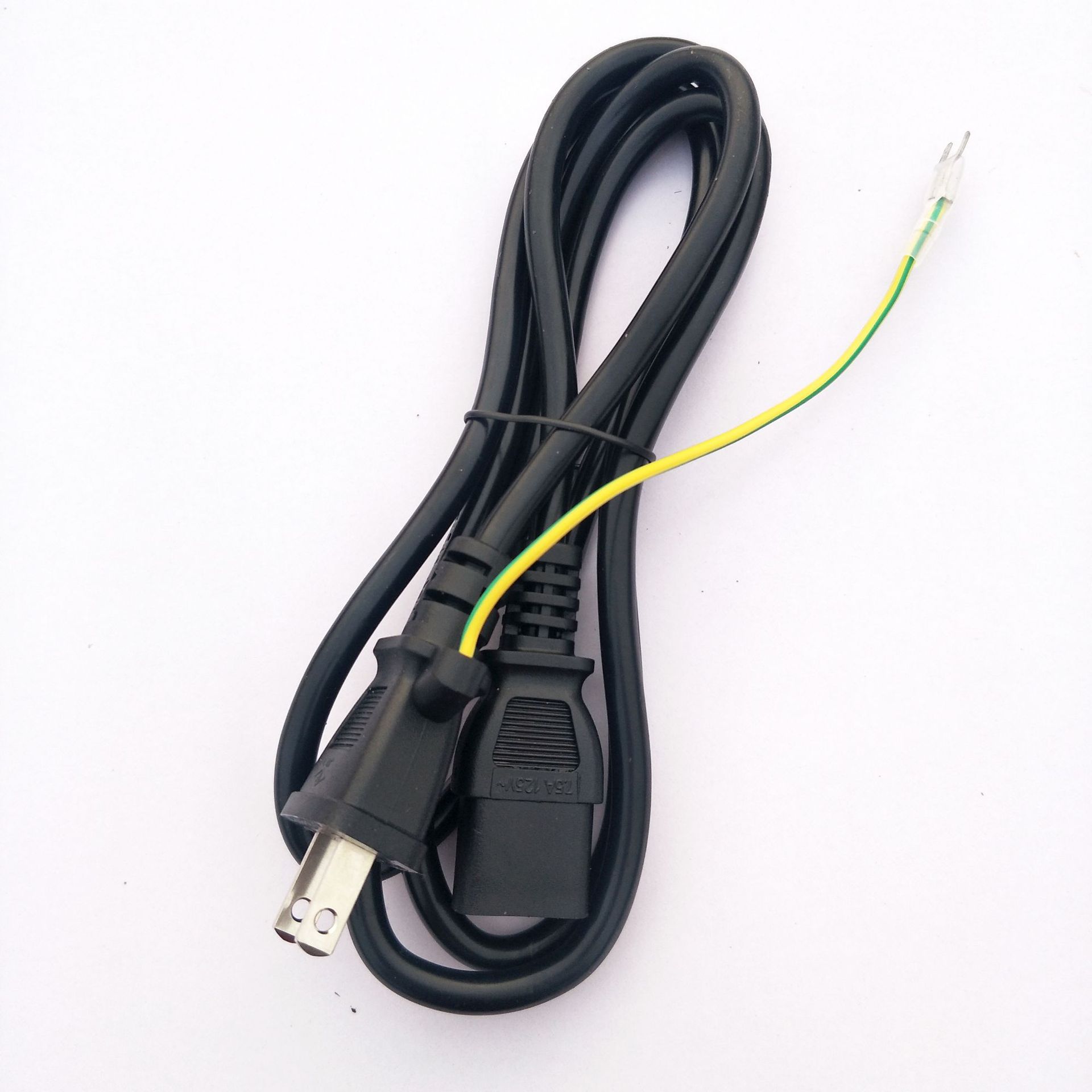 pse日标两插电源线 品字尾 日式日本2 3芯0.75 日规带地线电源线