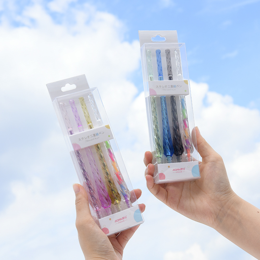 创意彩色双线笔 立体轮廓diy手账马克笔学生用划重点记号笔标记笔