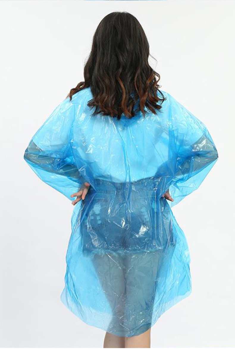 户外一次性雨衣成人便携开扣式透明遮雨衣轻便骑行服男女通用雨披