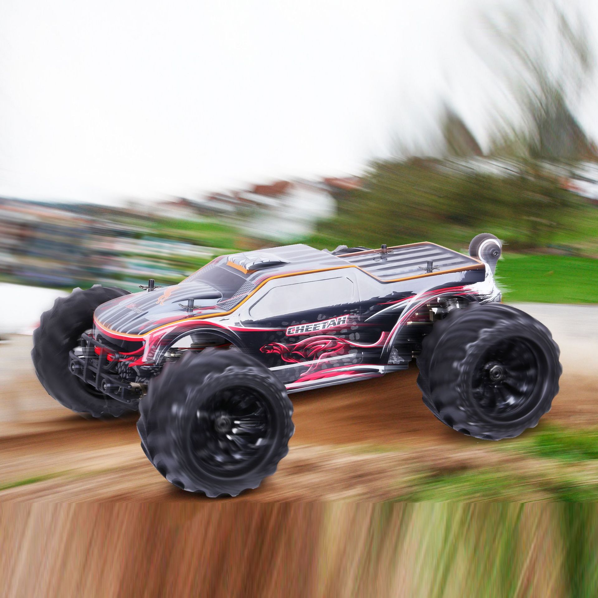 金猎豹无刷电控四驱越野车抬头空翻防水遥控玩具车