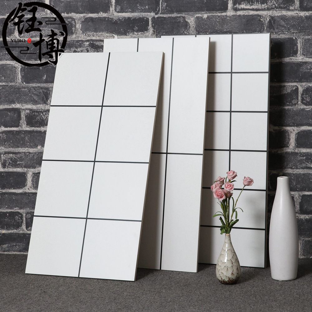佛山陶瓷300×600白色格子面包瓷片防潮瓷砖卫生间厨房墙砖