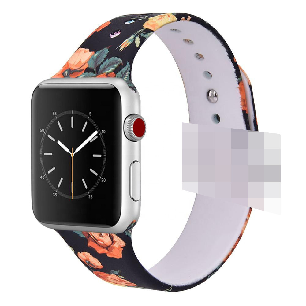 Factory Spot Suitable for Apple Apple IWatch Watch Printed Sports Silicone Strap