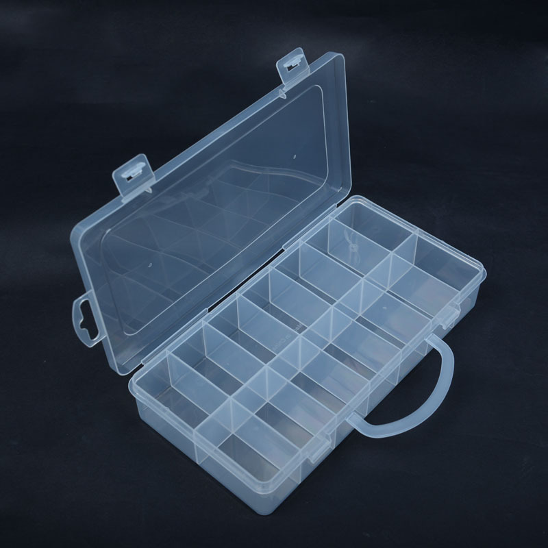 厂家供应固定14格塑料盒首饰收纳元件盒工具盒手提零件pp盒