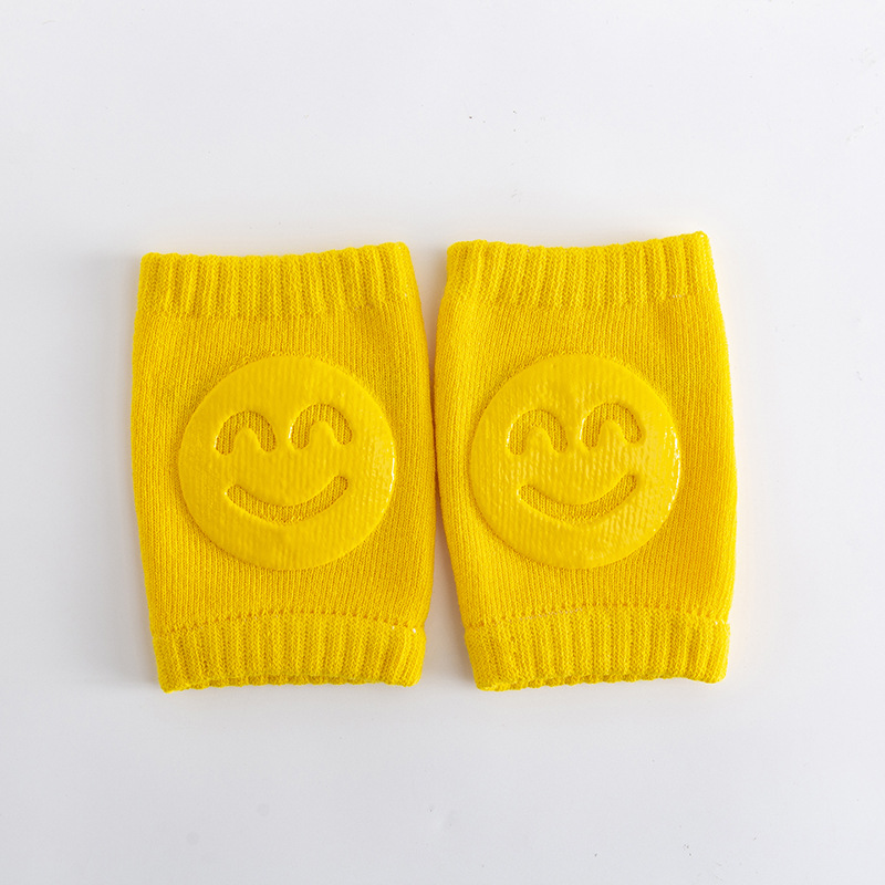 2022 Summer Terry Baby Foot Sock Elbow Pad Toddler Crawling Knee Pad Baby Child Knee Pad Smiley Face Knee Pad