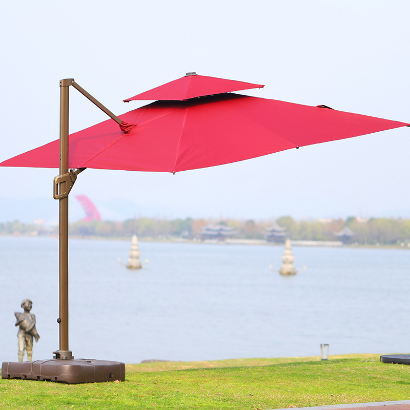 成都户外遮阳伞庭院伞四方室外花园露台阳台大太阳伞罗马伞岗亭伞