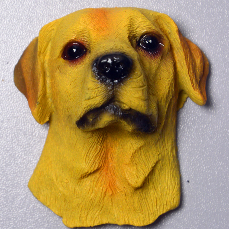 跨境货源26名犬狗头磁吸冰箱贴小狗宠物模型装饰品 个性工艺品