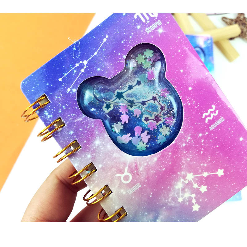 樱花十二星座流沙小号线圈本便携口袋小本子随身记事本迷你笔记本