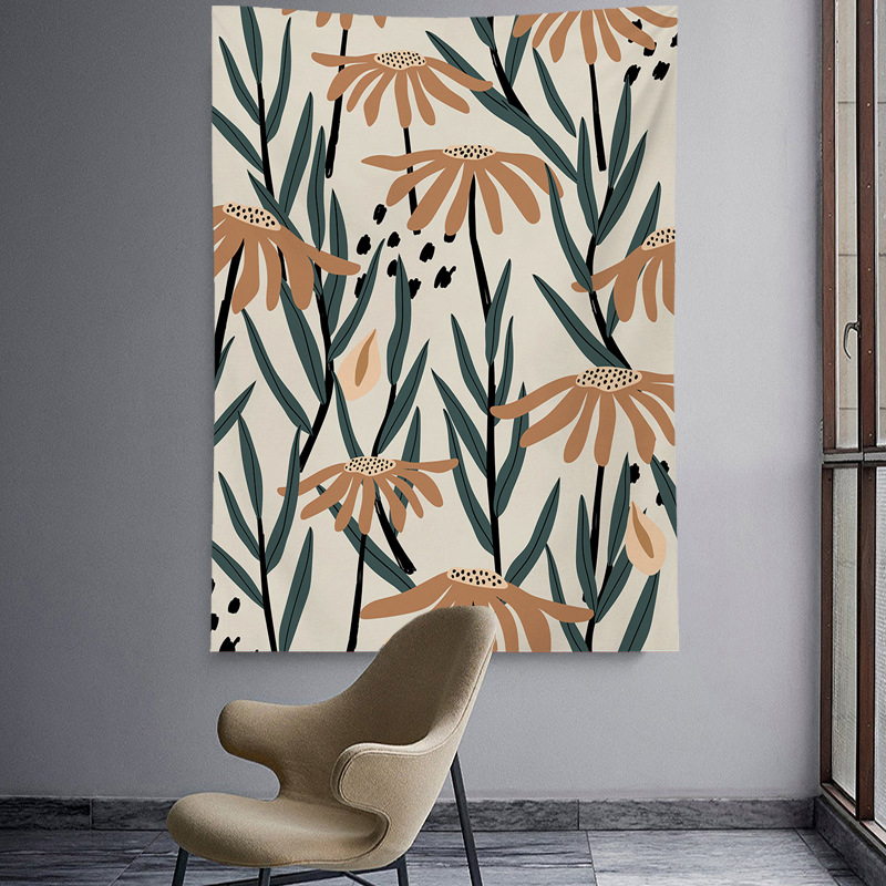 挂毯休闲拍照装饰背景布清新文艺插图挂毯卧室床头装饰背景挂布