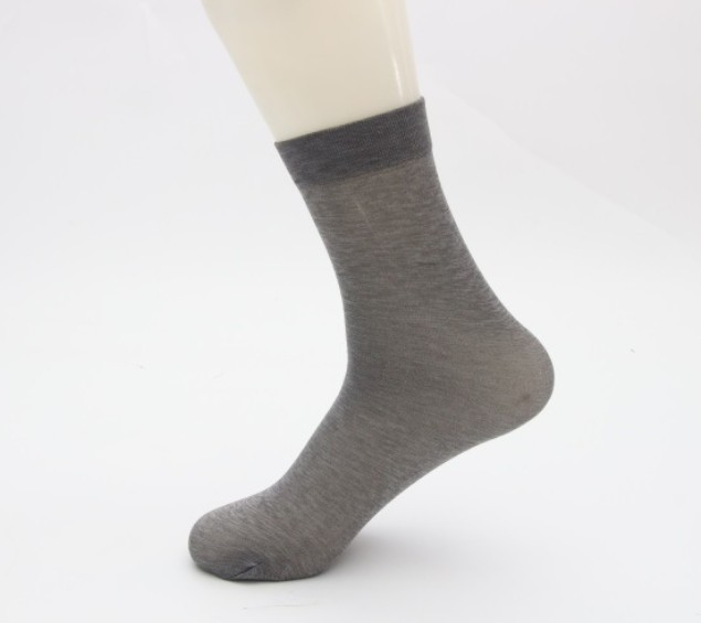 Autumn Men's Stockings (Thin) Mid-Calf Mercerized Cotton Solid Color Socks Stall Supply Manufacturer Socks