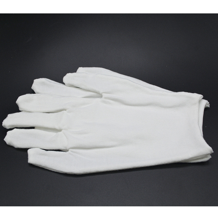 白色作业手套劳保工地机制文玩白手套盘珠礼仪表演棉布手套薄款