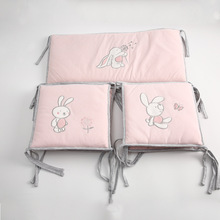 小兔床围针织款粉色小兔床围婴儿电脑绣花针织款床围婴儿用品床围