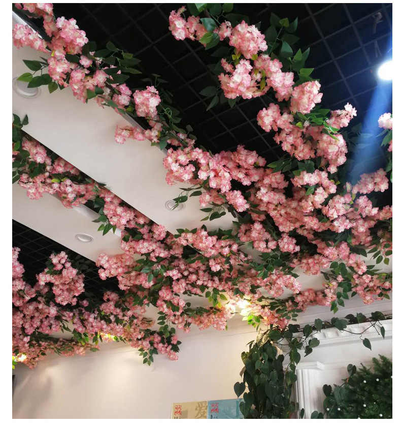 仿真樱花 婚庆吊顶装饰假花富贵樱花婚礼路引花人造插花摆件批发